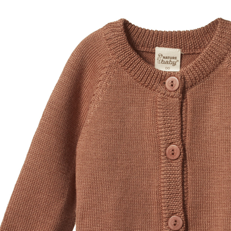 Nature Baby Merino Cardigan - Hazelnut