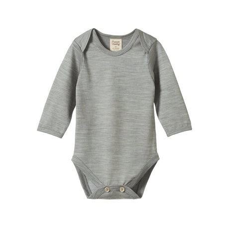 Nature Baby Merino Ess LS Bodysuit - Grey Marl
