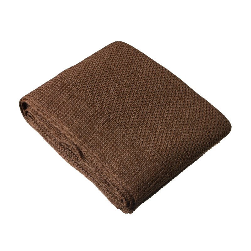 Nature Baby Merino Knit Blanket Cot - Acorn Marl