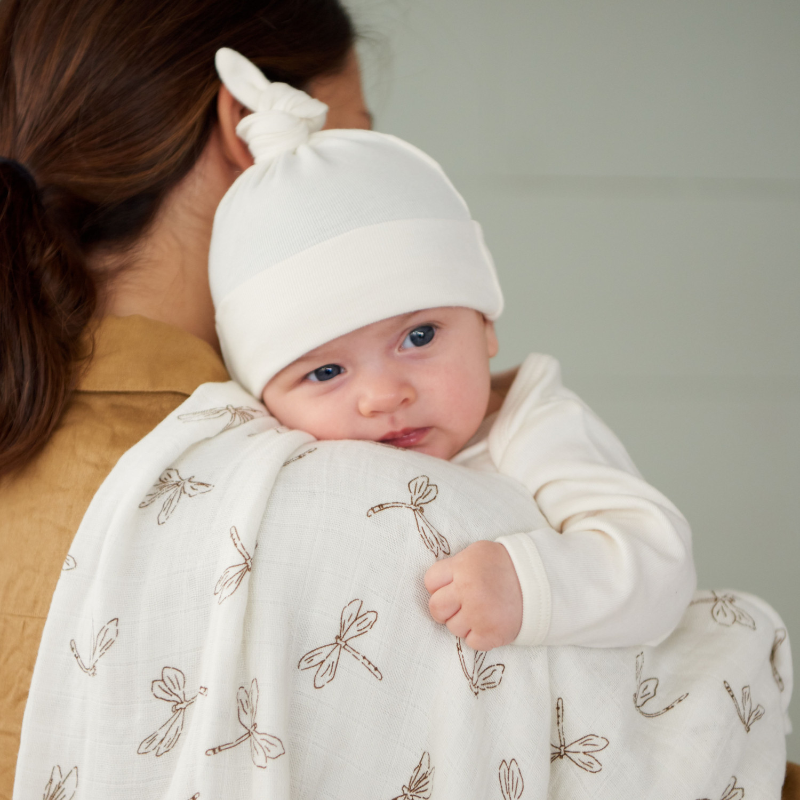 Nature Baby Muslin Wrap - Dragonfly Print