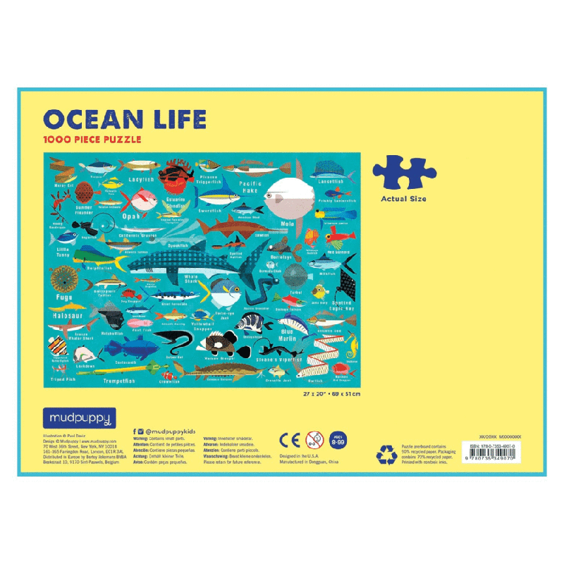 Mudpuppy 1000PC Puzzle - Ocean Life