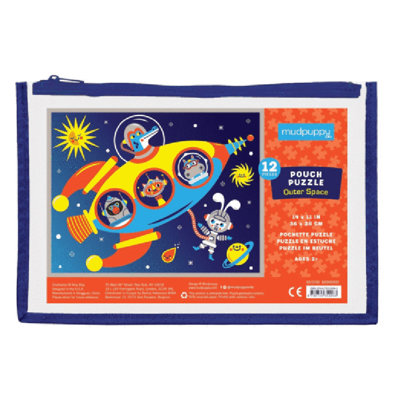 Mudpuppy 12Pc Pouch Puzzle - Space