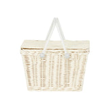 Olli Ella Rattan Piki Basket - Chalk
