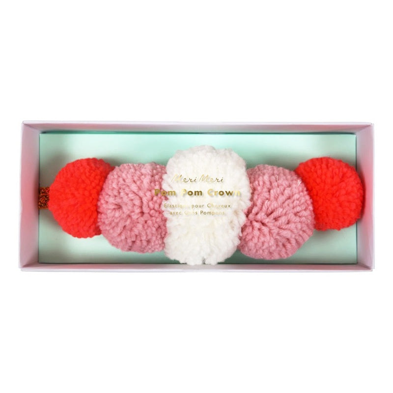 Meri Meri Pom Pom Crown - Pink