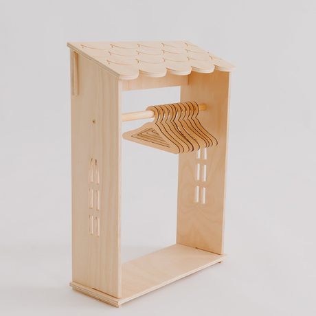 Pretty In Pine Dolls Clothes Rack