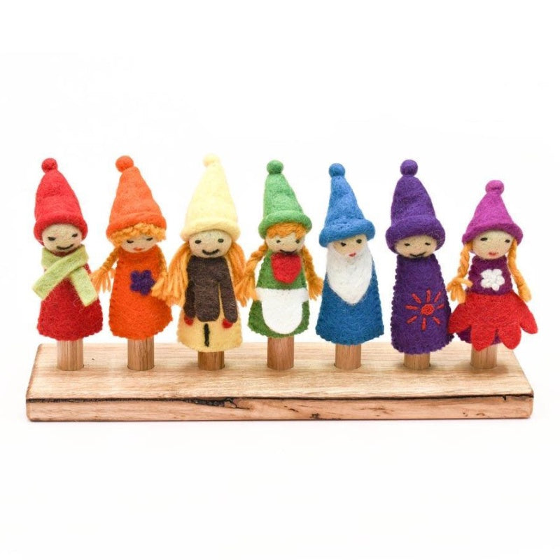 Felt Fairies & Gnomes Finger Puppet - Rainbow