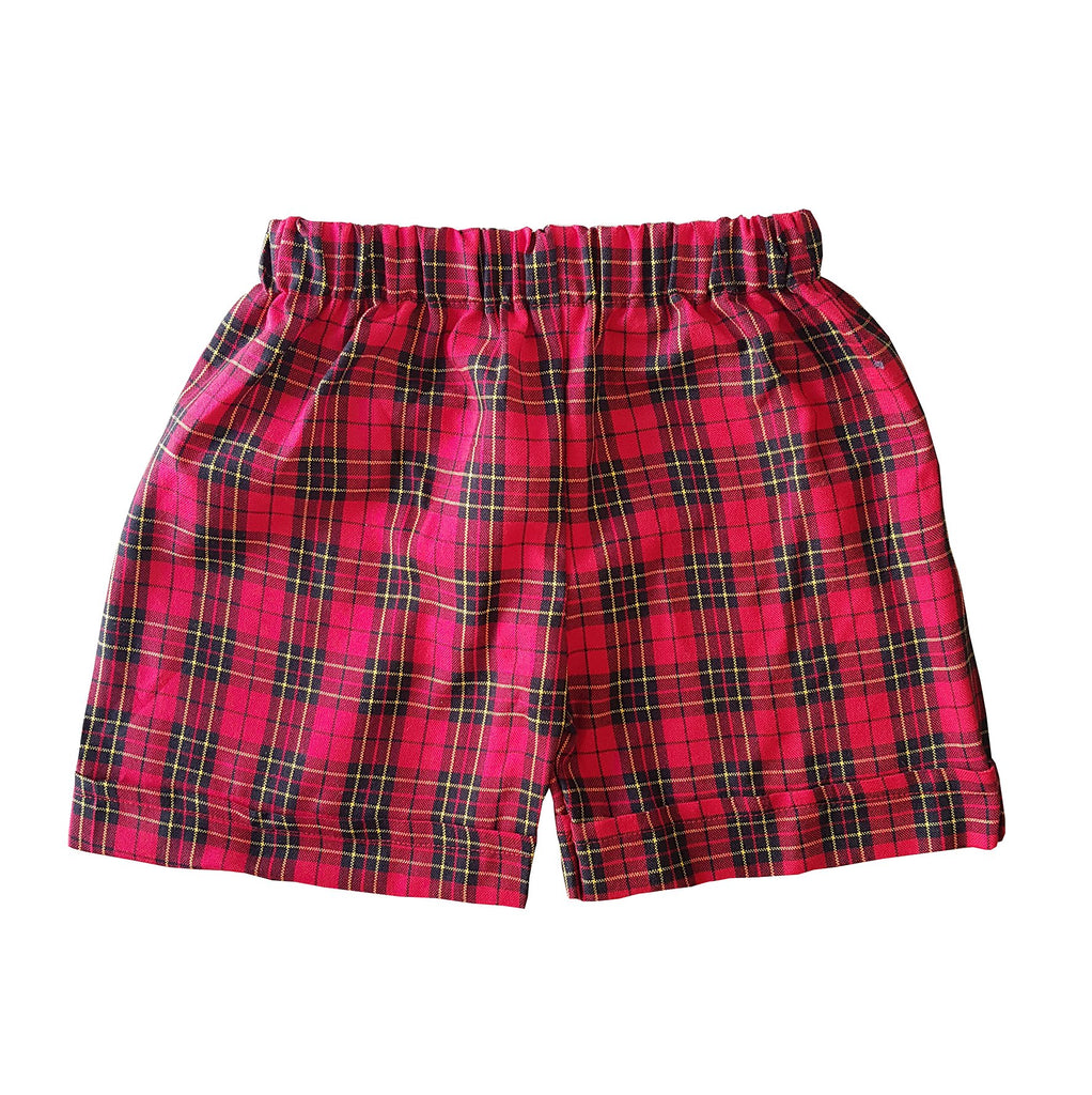Little Allannah May Shorts - Red Tartan