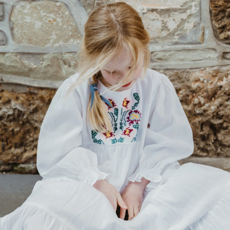 Peggy Hettie Dress - White