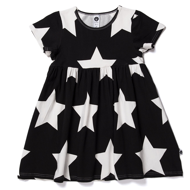 Littlehorn Stars Dress Black