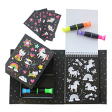 Tiger Tribe Neon Colouring Set - Unicorn