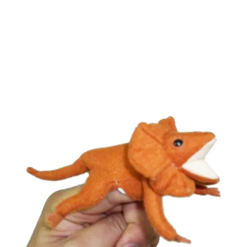 Frilled Neck Lizard Finger Puppet