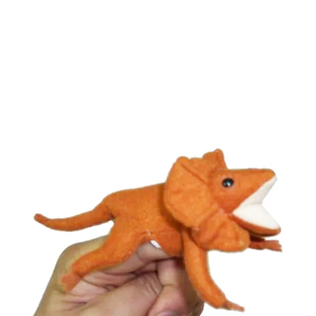 Frilled Neck Lizard Finger Puppet