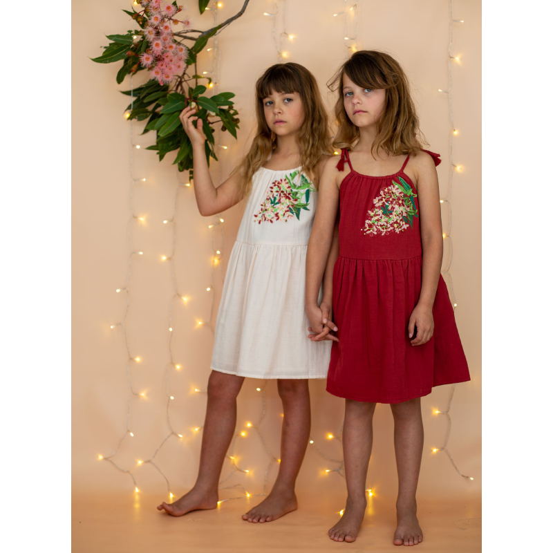 Bella & Lace Noel Dress Embroidery - Clause